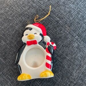 Vintage Christmas  Penguin Picture Frame ornament. Made In Japan.